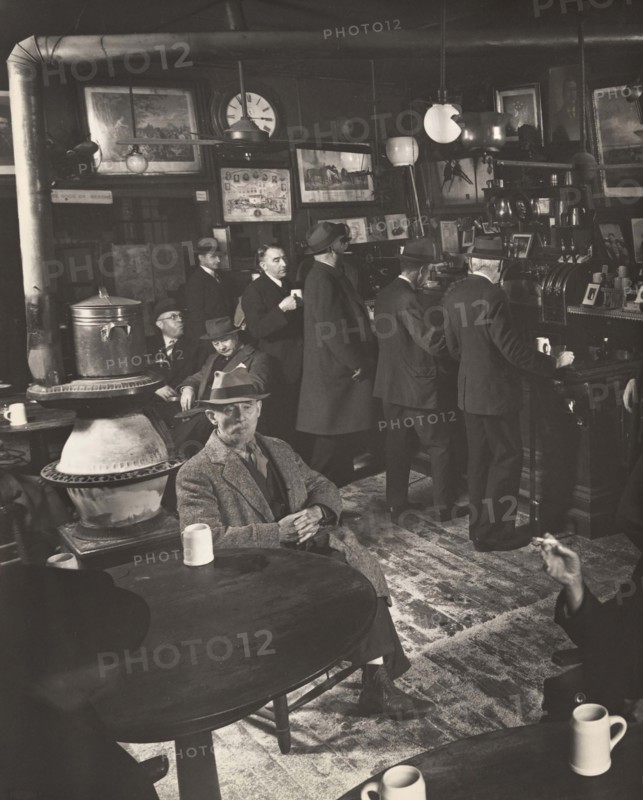 McSorley's Ale House, interior view, 15 East 7th Street, New York City, New York, USA, Berenice Abbott, Federal Art Project, "Changing New York", November 1937