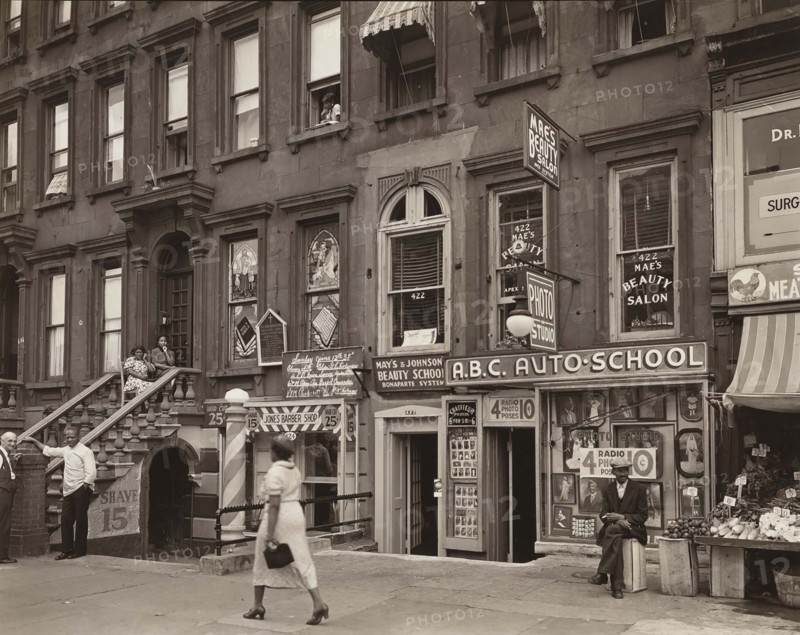 422-424 Lenox Avenue, Harlem, New York City, New York, USA, Berenice Abbott, Federal Art Project, "Changing New York", June 1938