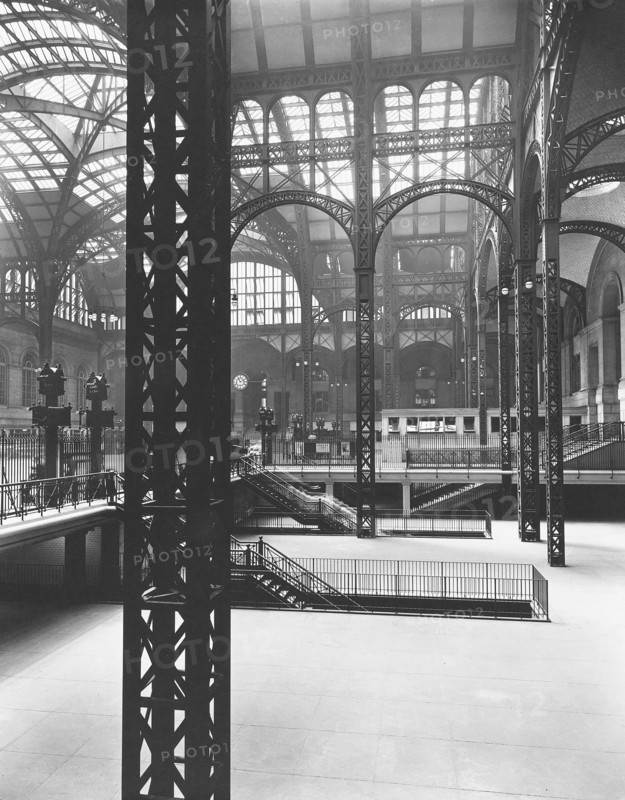 Pennsylvania station, interior view, New York City, New York, USA, Berenice Abbott, Federal Art Project, "Changing New York", 1936