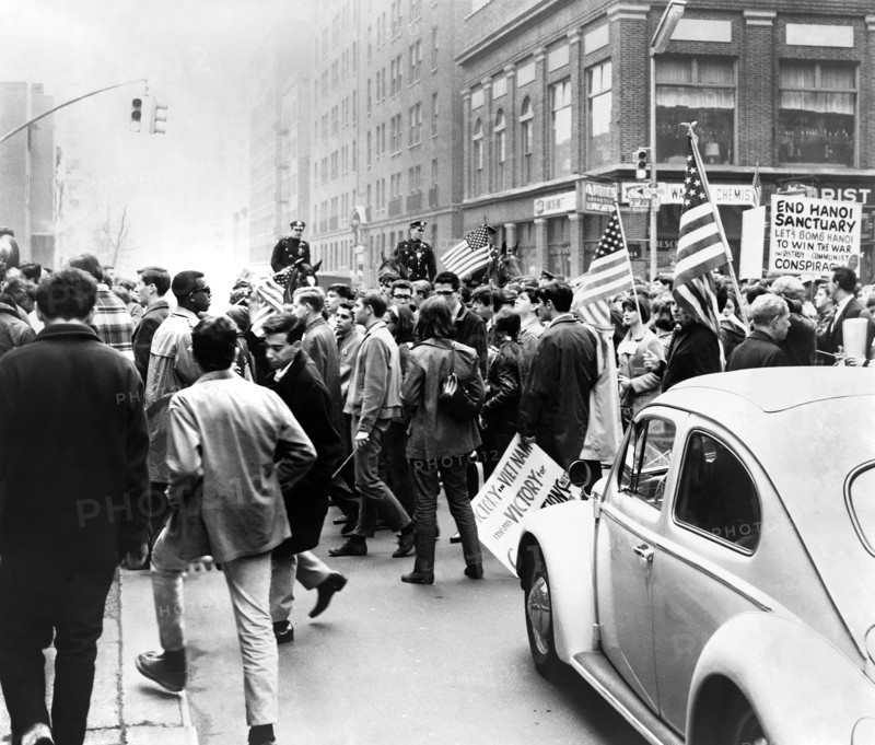Pro-Vietnam War Rally, New York City, New York, USA, Matthew Black, New York World-Telegram and the Sun Newspaper Photograph Collection, 1967