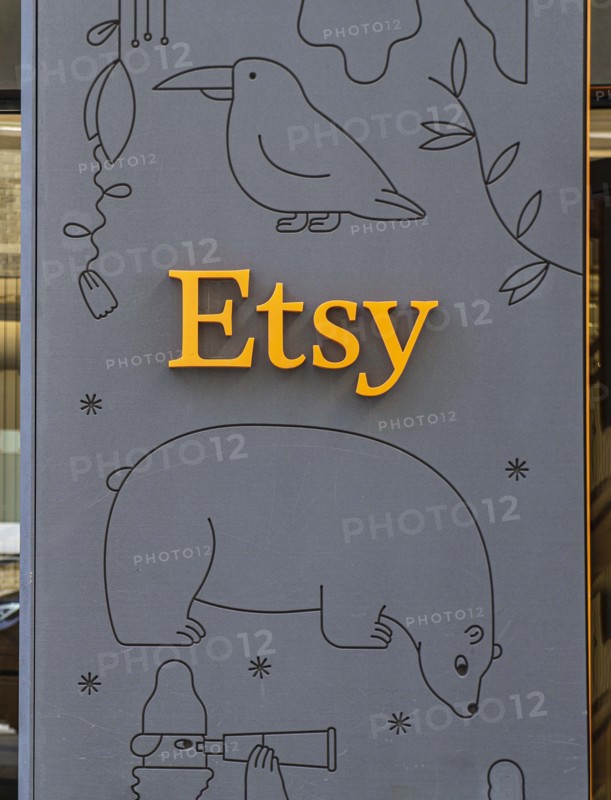 Etsy corporate office and sign, building exterior, close-up detail, Brooklyn, New York City, New York, USA