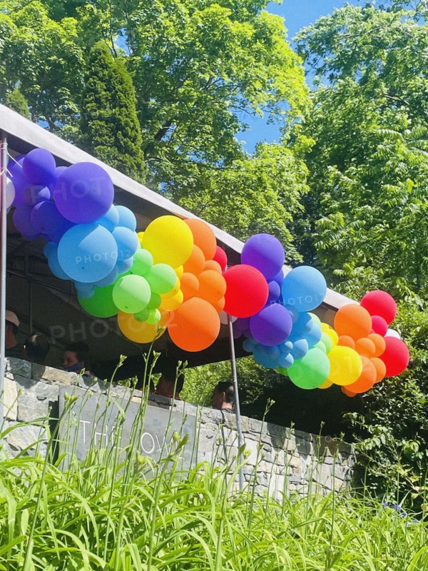 Pride rainbow balloons