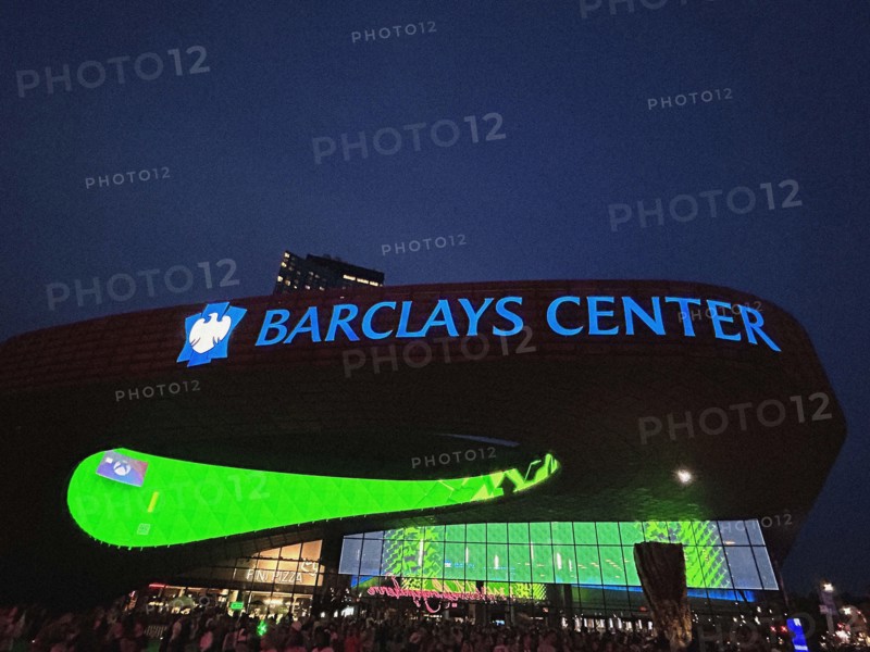 Barclays Center at night, Brooklyn, New York City, New York, USA