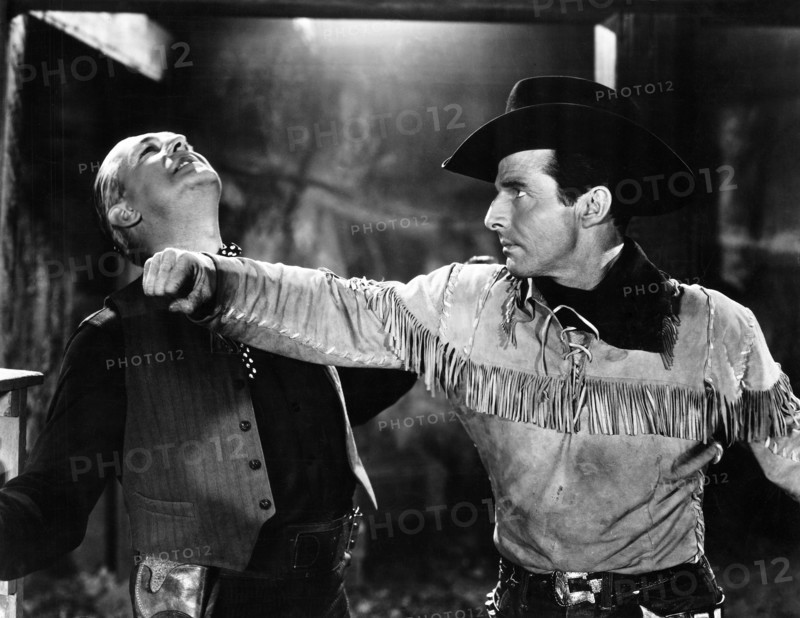 Kenne Duncan, Johnny Carpenter, on-set of the western film, "Badman's Gold", Eagle-Lion Classics, 1951