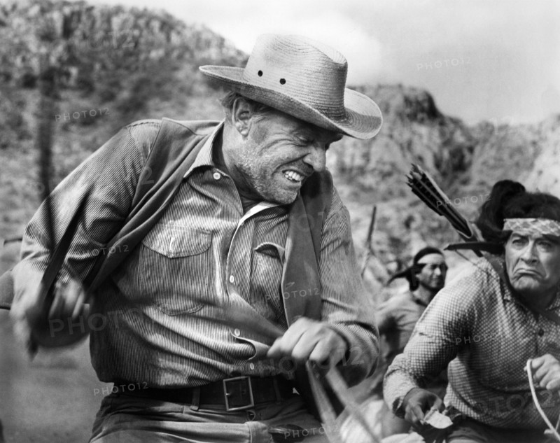 Arthur Kennedy, on-set of the western film, "Day Of The Evil Gun", MGM, 1968