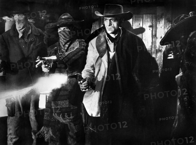 Anthony Dawson, Jose Torres, Luigi Pistilli (unmasked), Angelo Susani, on-set of the Italian spaghetti western film, "Death Rides A Horse", Italian title: "Da uomo a uomo", United Artists, 1967