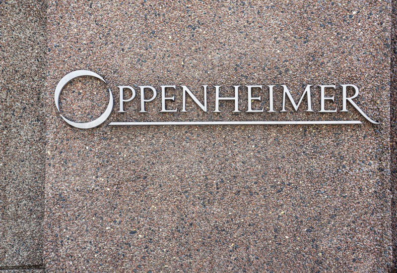 Oppenheimer & Co., close-up detail of building exterior, 85 Broad Street, New York City, New York, USA