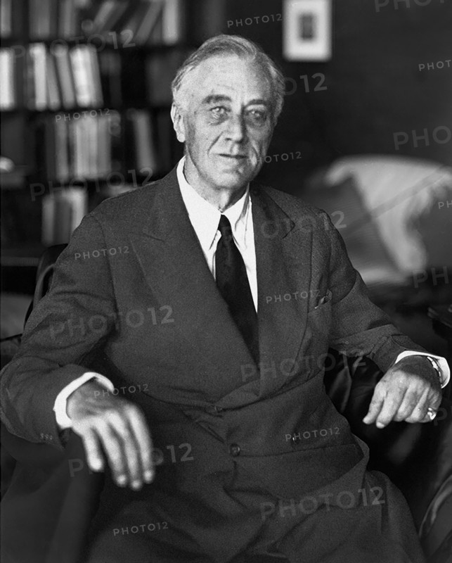 U.S. President Franklin D. Roosevelt, last photograph taken before his death, Warm Springs, Georgia, USA, Nicholas Robbins, April 11, 1945