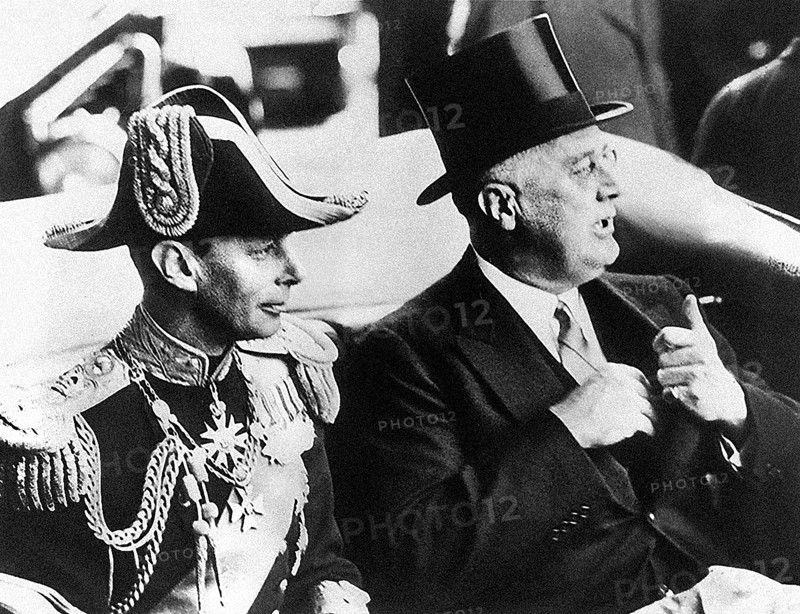 U.S. President Franklin D. Roosevelt and King George VI as they drive from Union Station to White House, Washington, D.C., USA, Franklin D. Roosevelt Presidential Library & Museum, June 8, 1939