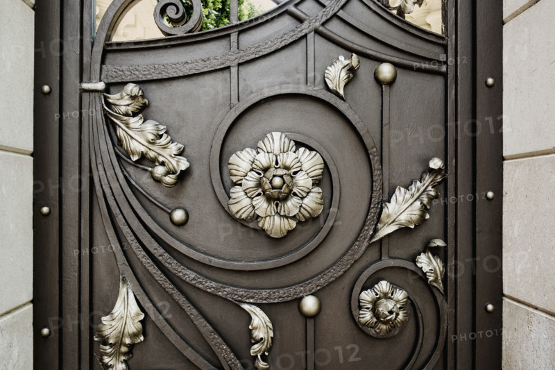 Ornate metal door