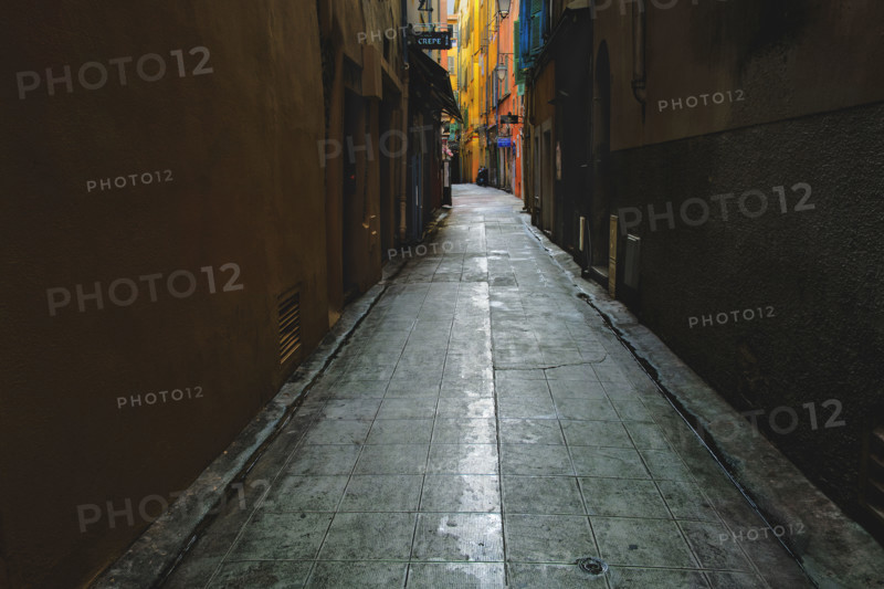 Early morning alley, Old Town, Nice, France