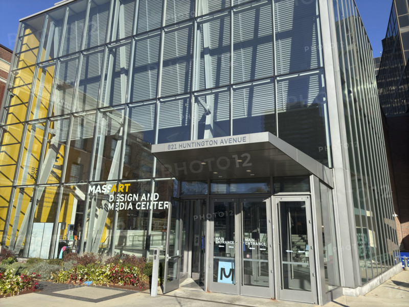 Massachusetts College of Art and Design (MassArt), Design and Media Center building exterior, 621 Huntington Avenue, Boston, Massachusetts, USA
