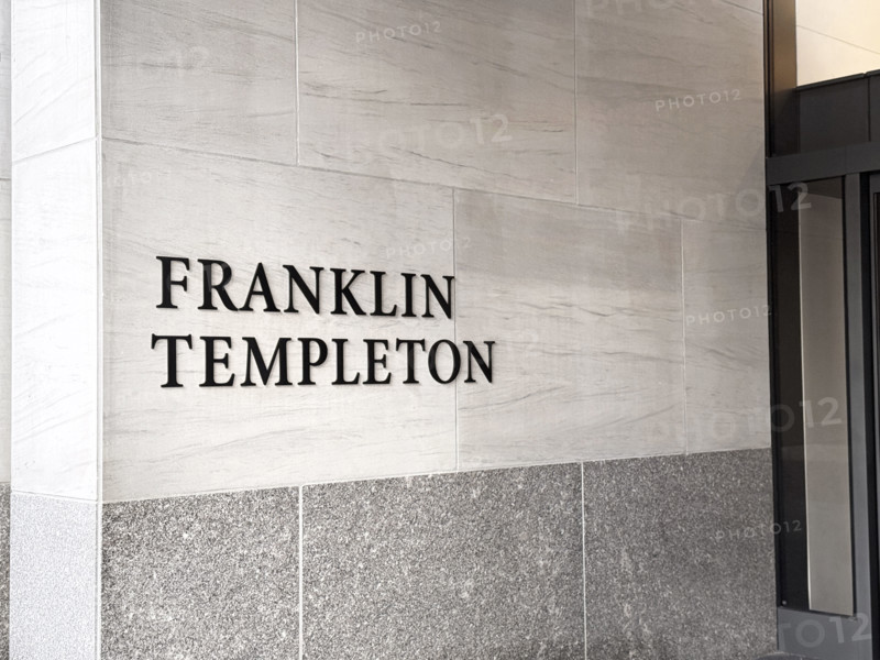 Franklin Templeton Investment Firm, company name on office building exterior, New York City, New York, USA