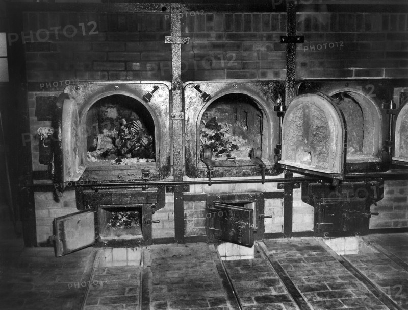 Bones of anti-Nazi German women still in crematoriums in Buchenwald concentration camp, Weimar, Germany, U.S. Army Signal Corps, April 14, 1945