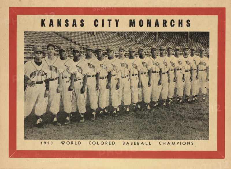 Kansas City Monarchs, Negro Leagues Baseball Champions of 1953, team portrait, Branch Rickey Papers, 1954