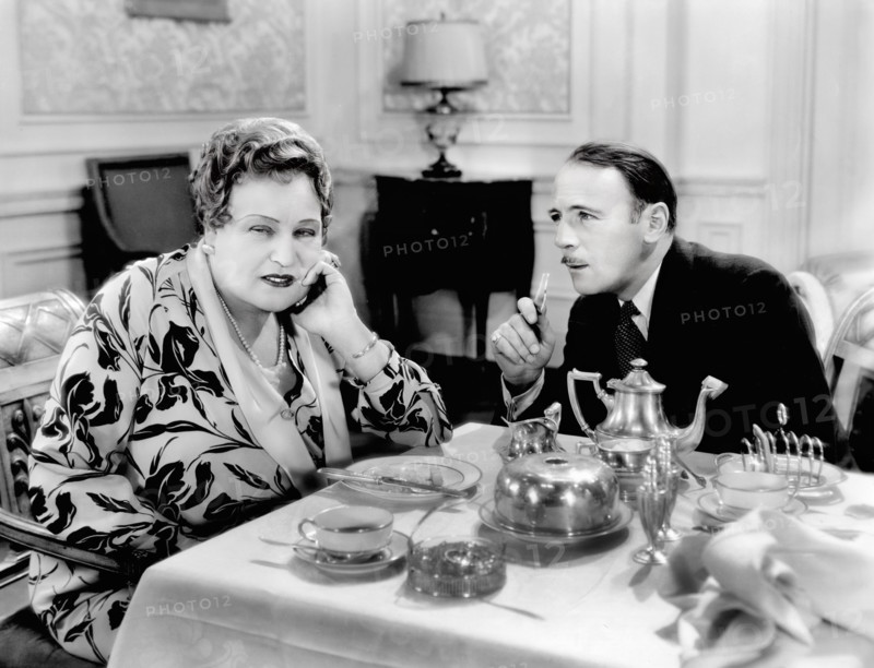 Alison Skipworth, Roland Young, on-set of the film, "A Lady's Profession", Paramount Pictures, 1933