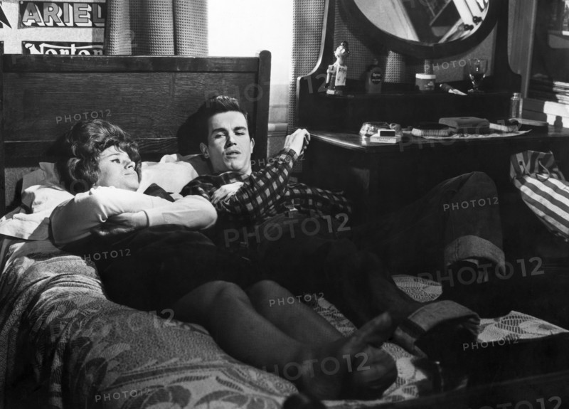 Rita Tushingham, Colin Campbell, on-set of the film, "The Leather Boys", British Lion-Columbia, 1964
