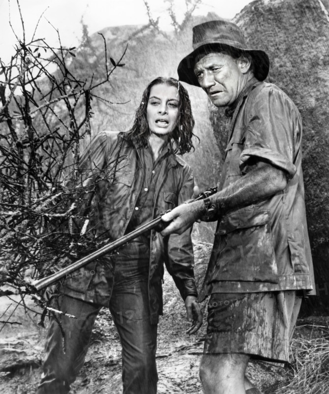Pamela Franklin, Trevor Howard, on-set of the film, "The Lion", 20th Century-Fox, 1962