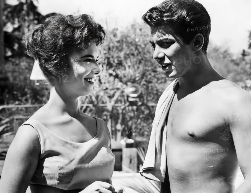Gigi Perreau, Paul Anka, on-set of the film, "Look In Any Window", Allied Artists, 1961