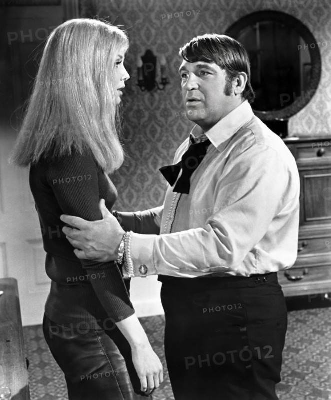 Jodi Wexler, Shecky Greene, on-set of the film, "The Love Machine", Columbia Pictures, 1971