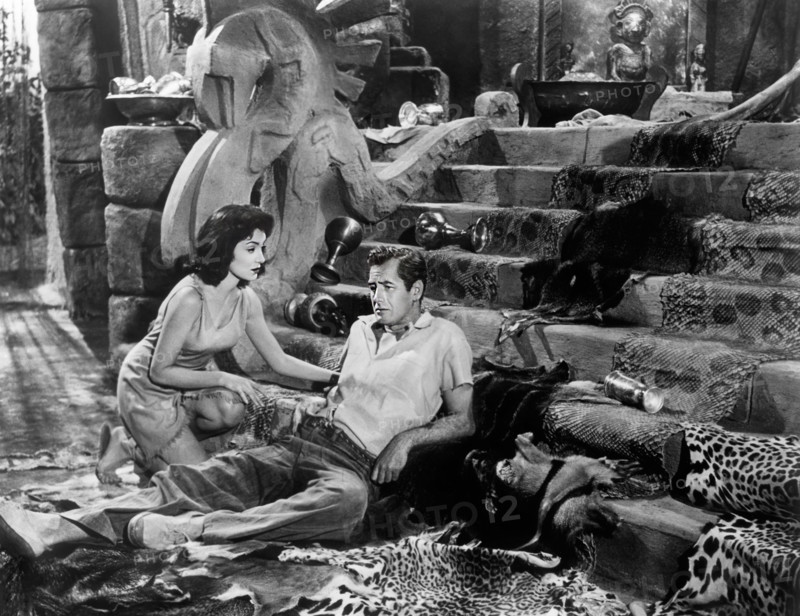 Gianna Segale, Don Taylor, on-set of the film, "Love Slaves Of The Amazons", Universal Pictures, 1957