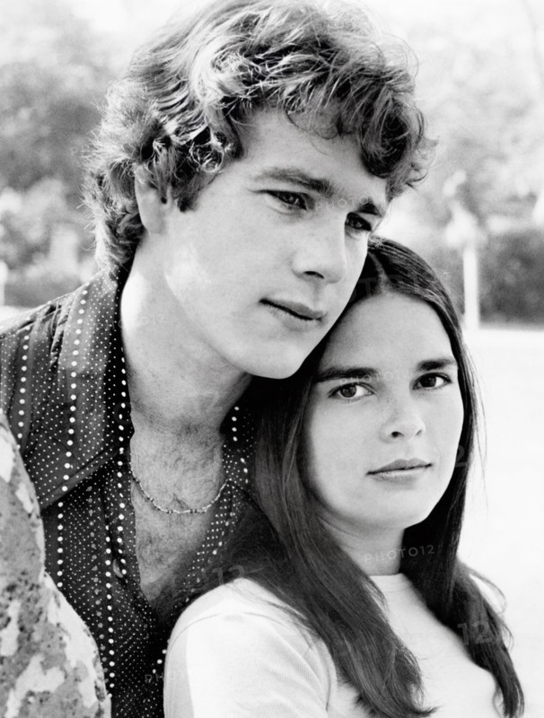 Ryan O'Neal, Ali MacGraw, on-set of the film, "Love Story", Paramount Pictures, 1970