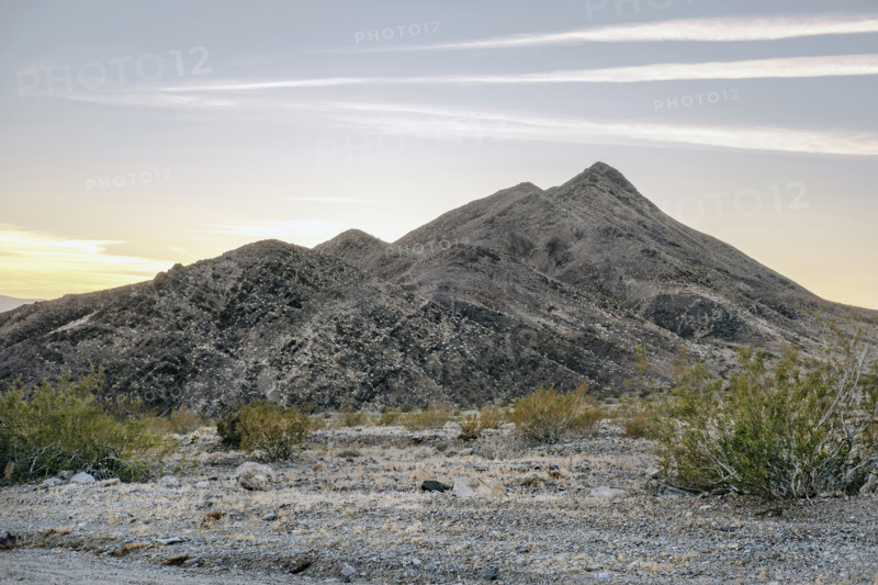 Small hill in desert landscape, Death Valley National Park, California, USA