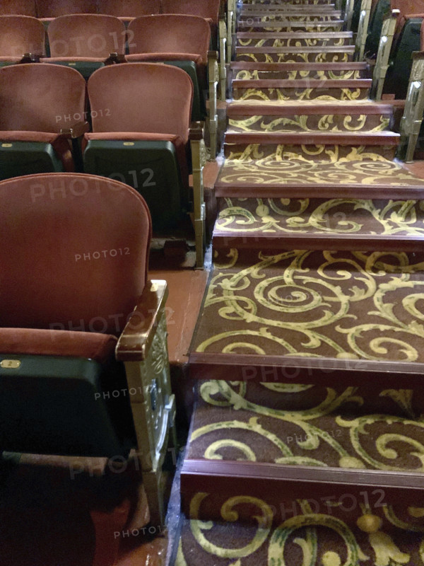 Beacon Theatre, seats and carpet detail, New York City, NY, USA