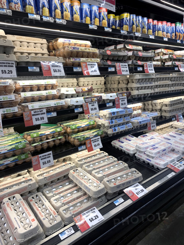Egg display, Foodtown supermarket, Williamsburg, Brooklyn, New York, USA