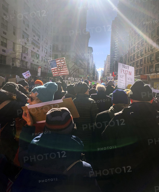 Protest March Against U.S. President Donald Trump, New York City, NY, USA, February 17, 2025