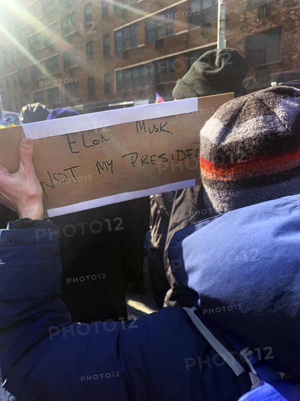 Protest March Against U.S. President Donald Trump, New York City, NY, USA, February 17, 2025