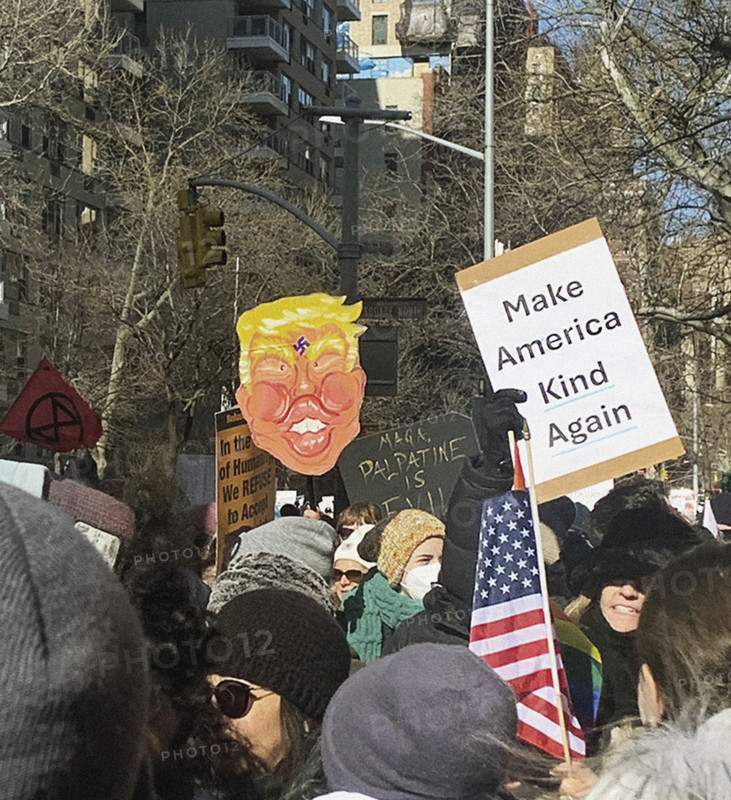 Protest March Against U.S. President Donald Trump, New York City, NY, USA, February 17, 2025