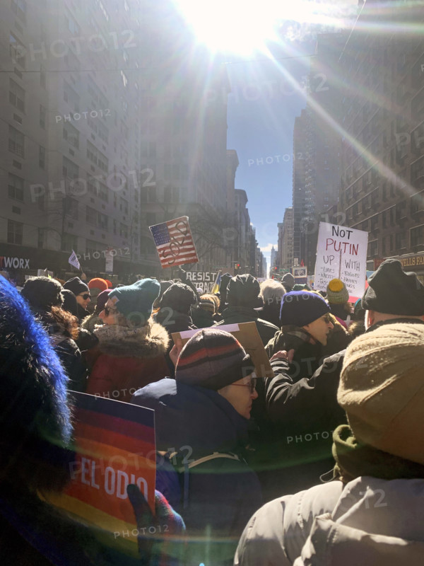 Protest March Against U.S. President Donald Trump, New York City, NY, USA, February 17, 2025
