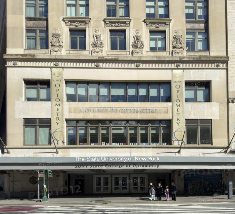 The State University of New York, SUNY State College of Optometry, building exterior, New York City, New York, USA