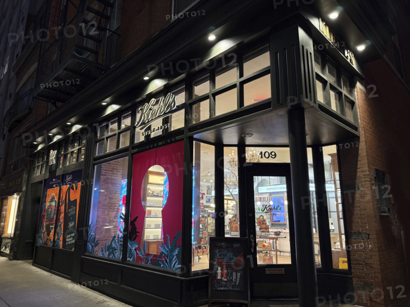 Kiehl's flagship store, building exterior, 109 Third Avenue, New York City, New York, USA