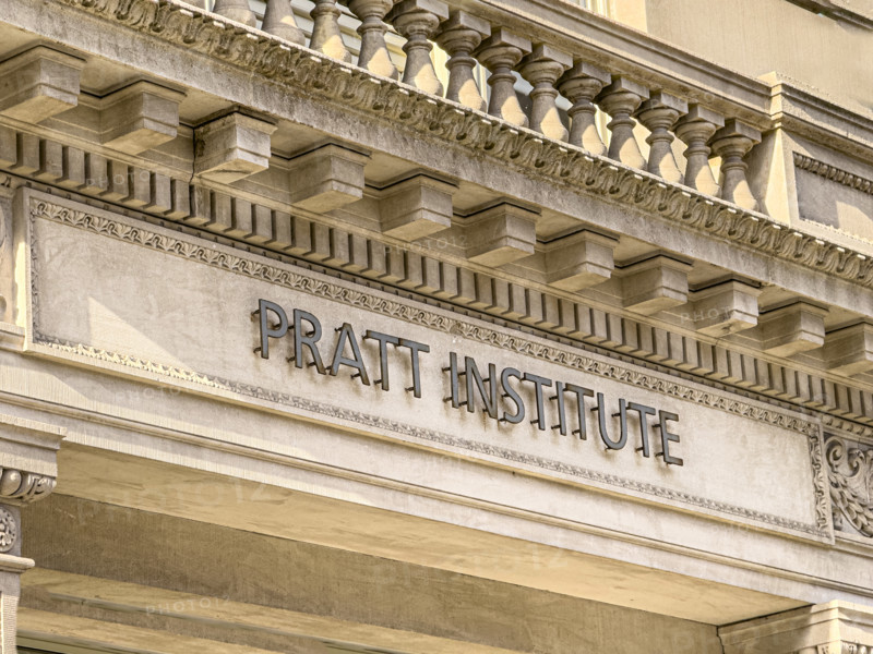 Pratt Institute, building exterior detail, West 14th Street, New York City, New York, USA