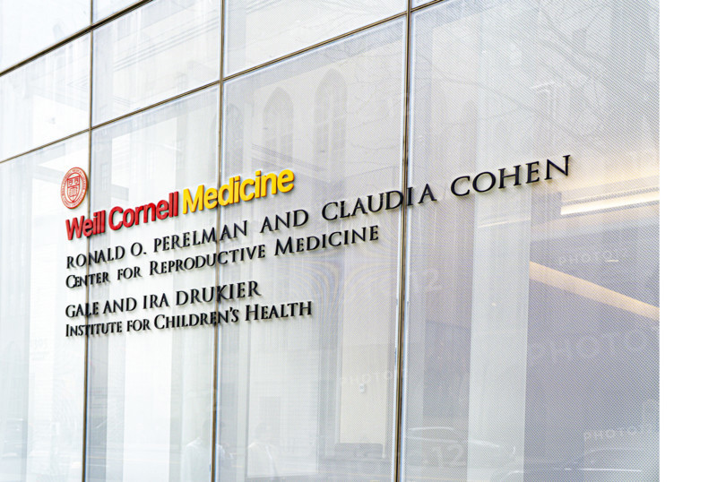 Weill Cornell Medicine Ronald O. Perelman and Claudia Cohen Center for Reproductive Medicine, Gale and Ira Drukier Institute for Children's Health, building exterior detail, New York City, New York, USA