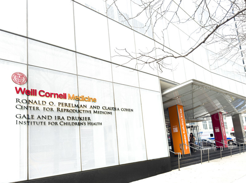Weill Cornell Medicine, Ronald O. Perelman and Claudia Cohen Center for Reproductive Medicine, building exterior detail, New York City, New York, USA