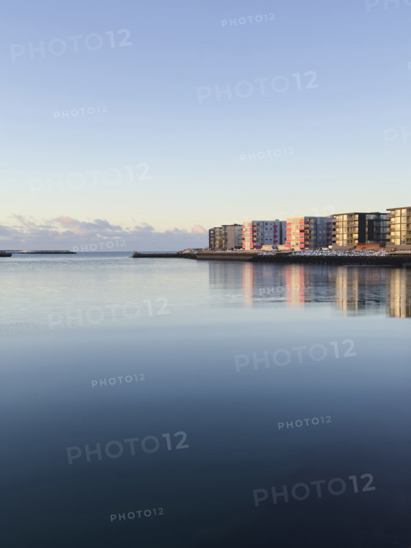 Seaside apartment buildings, Hafnarfjordur, Iceland