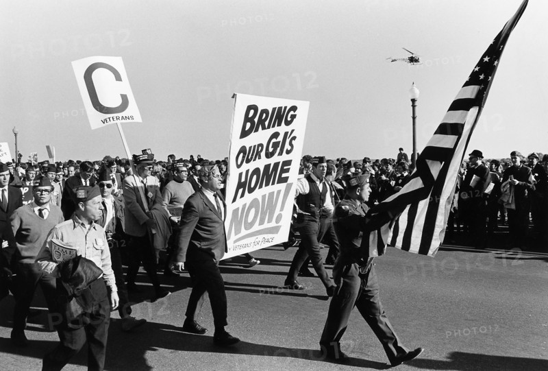Veterans for Peace participating in March on the Pentagon, Washington, D.C., USA, Frank Wolfe, White House photographer, October 21, 1967