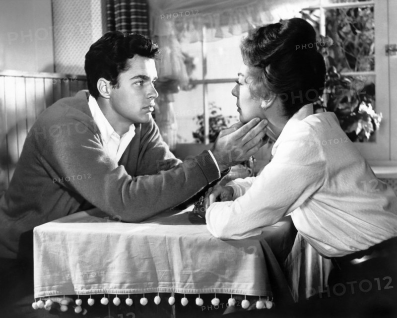 Richard Beymer, Rosalind Russell,  on-set of the film, "Five Finger Exercise", Columbia Pictures, 1962