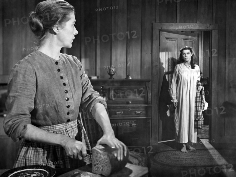 Ruth Nelson, Dorinda Clifton, on-set of the film, "The Girl of the Limberlost", Columbia Pictures, 1945