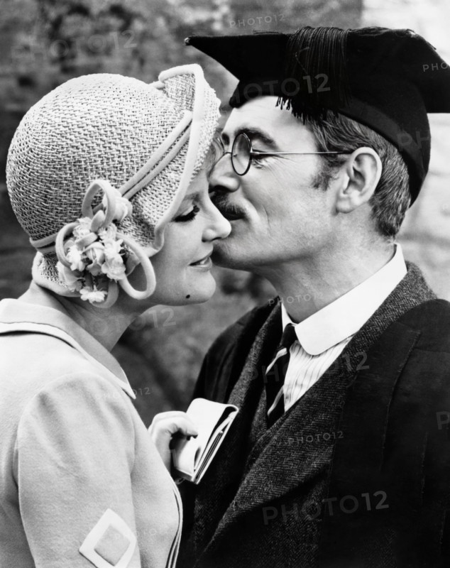 Petula Clark, Peter O'Toole, on-set of the film, "Goodbye, Mr. Chips", MGM, 1969
