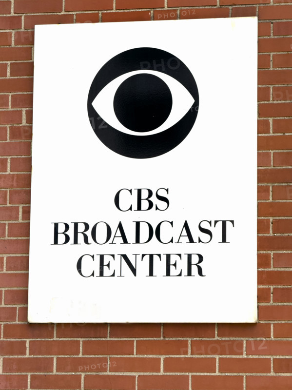 CBS Broadcast Center, building sign and logo, Manhattan, New York City