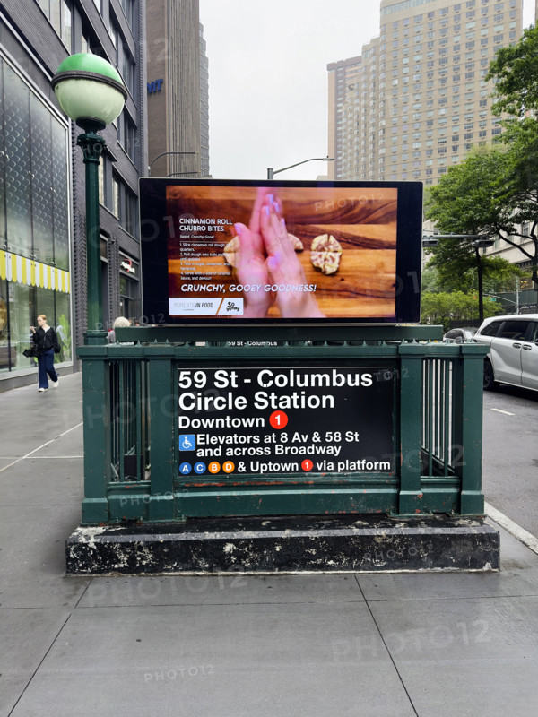 Columbus Circle subway station entrance, Manhattan, New York City