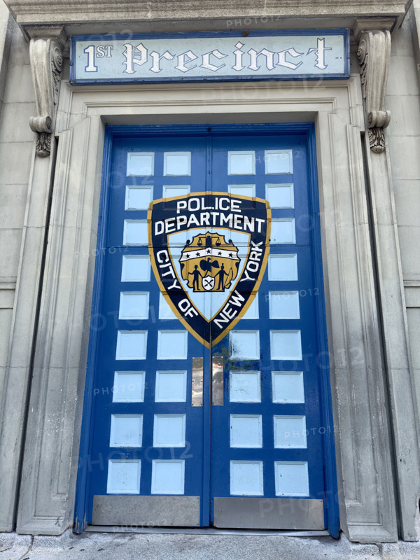 1st Precinct Police Station, building entrance, Tribeca, New York City