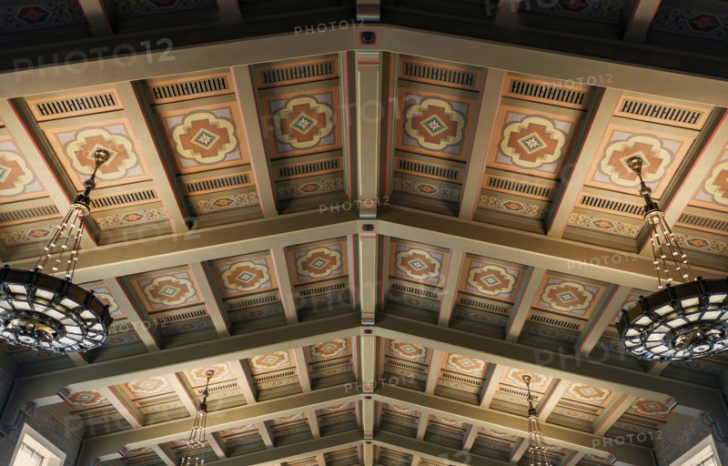Restored ceiling, Grand Waiting Room, Union Station, Los Angeles