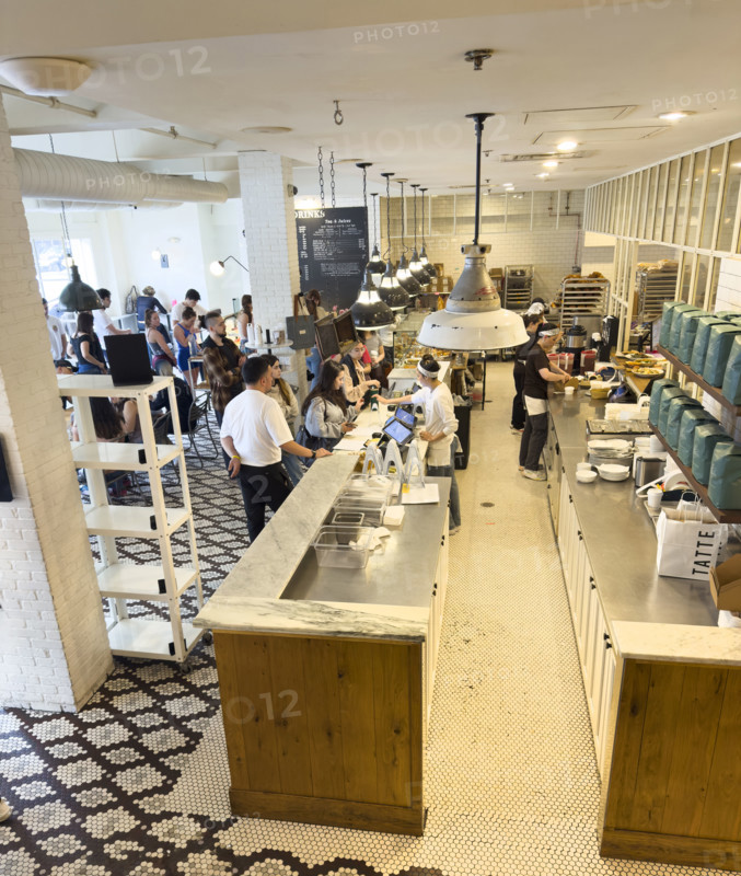 Busy café scene, Tatte Bakery and Café, Cambridge
