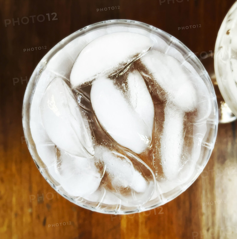 High angle view of icy cocktail