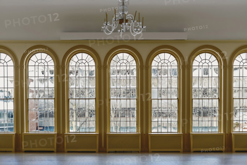 Seven Palladian windows, East India Marine Hall, Peabody Essex Museum, Salem, Massachusetts, USA